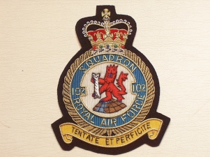 102 RAF Sqdn QC blazer badge - Click Image to Close