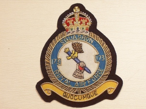 173 RAF Sqdn KC blazer badge - Click Image to Close
