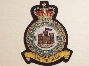 603 Squadron RAF Auxiliary Queen's Crown blazer badge - Click Image to Close