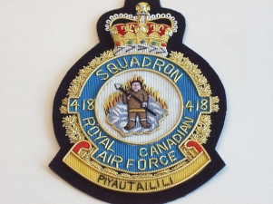 418 Sqdn RCAF blazer badge - Click Image to Close