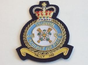 609 Sqdn RoyalAux Air Force blazer badge - Click Image to Close