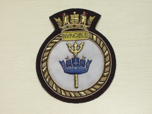 HMS Invincible blazer badge - Click Image to Close
