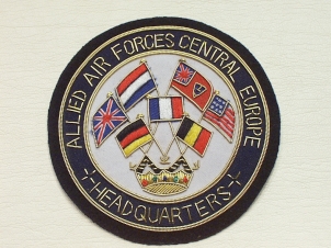 Allied Forces Central Europe headquarters blazer badge - Click Image to Close