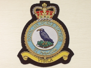 St Mawgan RAF Station blazer badge - Click Image to Close