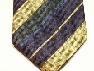 Queens Royal Hussars polyester striped tie - Click Image to Close
