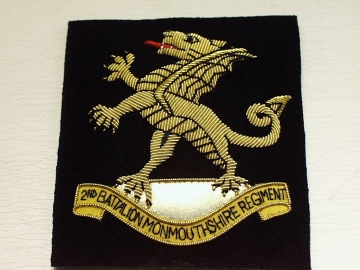 2nd BN Monmouthshire Regiment blazer badge - Click Image to Close