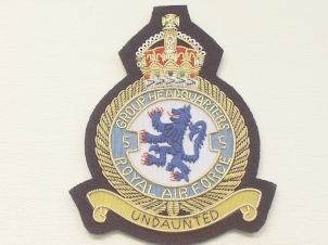 5 Group Headquarters blazer badge - Click Image to Close