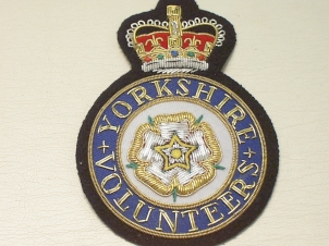 Yorkshire Volunteers blazer badge - Click Image to Close