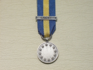 EU ESDP Althea HQ & Forces miniature medal - Click Image to Close