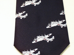 Halifax Bomber motif polyester tie - Click Image to Close