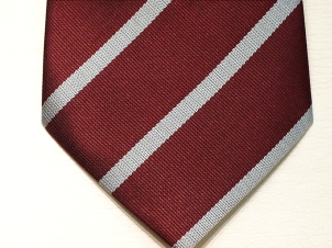 Duke of Wellington Regiment silk striped tie - Click Image to Close