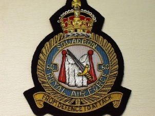 50 Sqdn RAF KC blazer badge - Click Image to Close