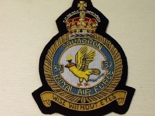 37 Sqdn KC RAF blazer badge - Click Image to Close