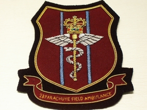 23 Parachute Field Ambulance shield RAMC blazer badge - Click Image to Close