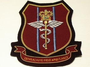 23 Parachute Field Ambulance shield RAMC blazer badge - Click Image to Close