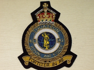 42 Squadron KC RAF blazer badge - Click Image to Close