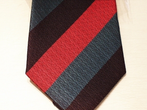 Yorkshire Regiment non crease silk stripe tie - Click Image to Close