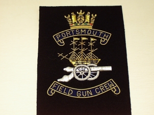 Portsmouth Field Gun Crew blazer badge - Click Image to Close