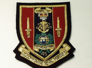 45 Commando Royal Marines blazer badge - Click Image to Close