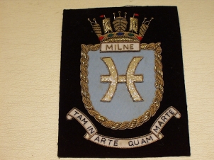 HMS Milne blazer badge - Click Image to Close