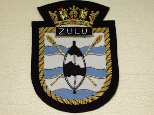HMS Zulu blazer badge - Click Image to Close