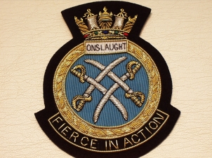 HMS Onslaught blazer badge - Click Image to Close
