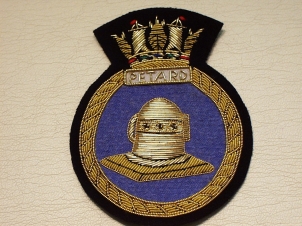 HMS Petard blazer badge - Click Image to Close