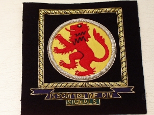 15th Scottish Infantry Division Signals blazer badge - Click Image to Close