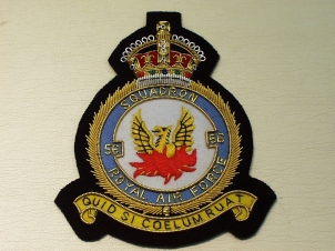 56 Squadron RAF KC blazer badge - Click Image to Close