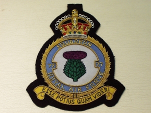 77 Squadron RAF KC blazer badge - Click Image to Close