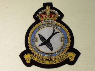 67 Squadron RAF KC blazer badge - Click Image to Close