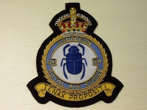 64 Squadron RAF KC blazer badge - Click Image to Close