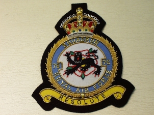 76 Squadron RAF KC blazer badge - Click Image to Close
