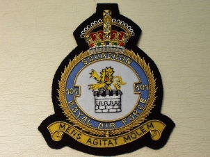 101 Squadron RAF KC blazer badge - Click Image to Close