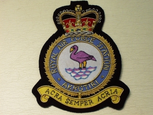 RAF Station Akrotiri blazer badge - Click Image to Close