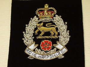 Royal Hampshire 1st Battalion blazer badge 49 - Click Image to Close