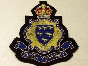 Sussex Yeomanry blazer badge - Click Image to Close