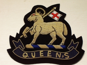 Queen's Royal Regiment (West Surrey) blazer badge - Click Image to Close