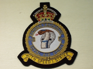114 Bomber Squadron RAF KC blazer badge - Click Image to Close