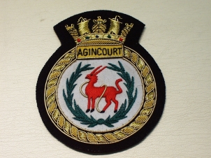 HMS Agincourt blazer badge - Click Image to Close