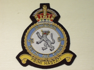 109 Squadron RAF KC blazer badge - Click Image to Close