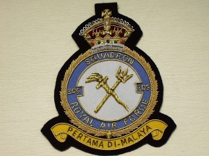 205 Squadron RAF KC blazer badge - Click Image to Close