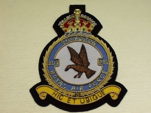 201 Squadron RAF KC blazer badge - Click Image to Close