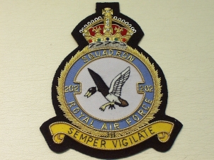 202 Squadron KC RAF blazer badge - Click Image to Close