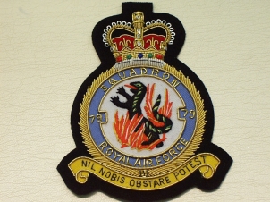 79 Squadron RAF QC blazer badge - Click Image to Close