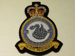 66 Squadron RAF QC blazer badge - Click Image to Close