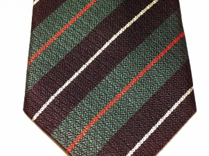 Royal Irish Rangers non crease silk stripe tie 143 bes - Click Image to Close