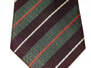 Royal Irish Rangers non crease silk stripe tie 143 bes - Click Image to Close