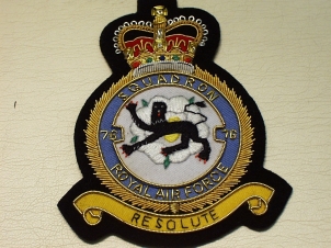 76 Squadron RAF QC blazer badge - Click Image to Close