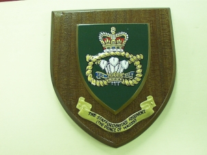 Staffordshire Regiment hand painted wooden Wall shield - Click Image to Close